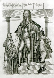 Charles Ier avec ses enfants - English School